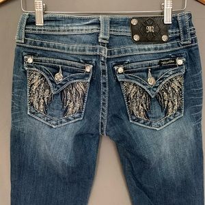 Miss Me Angel wing skinny jeans